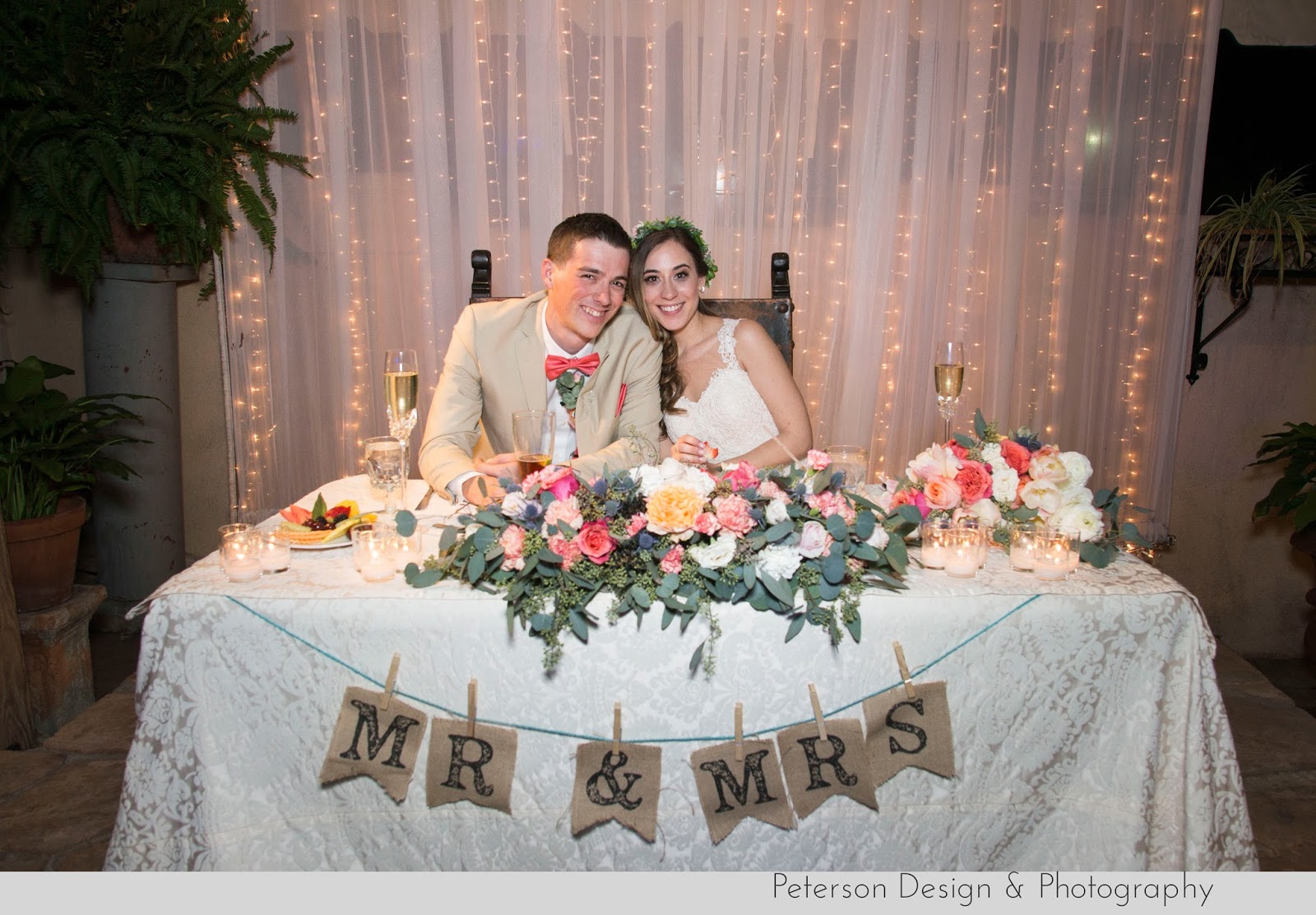 Mr. & Mrs. Sweet heart table at The Hacienda wedding orange county