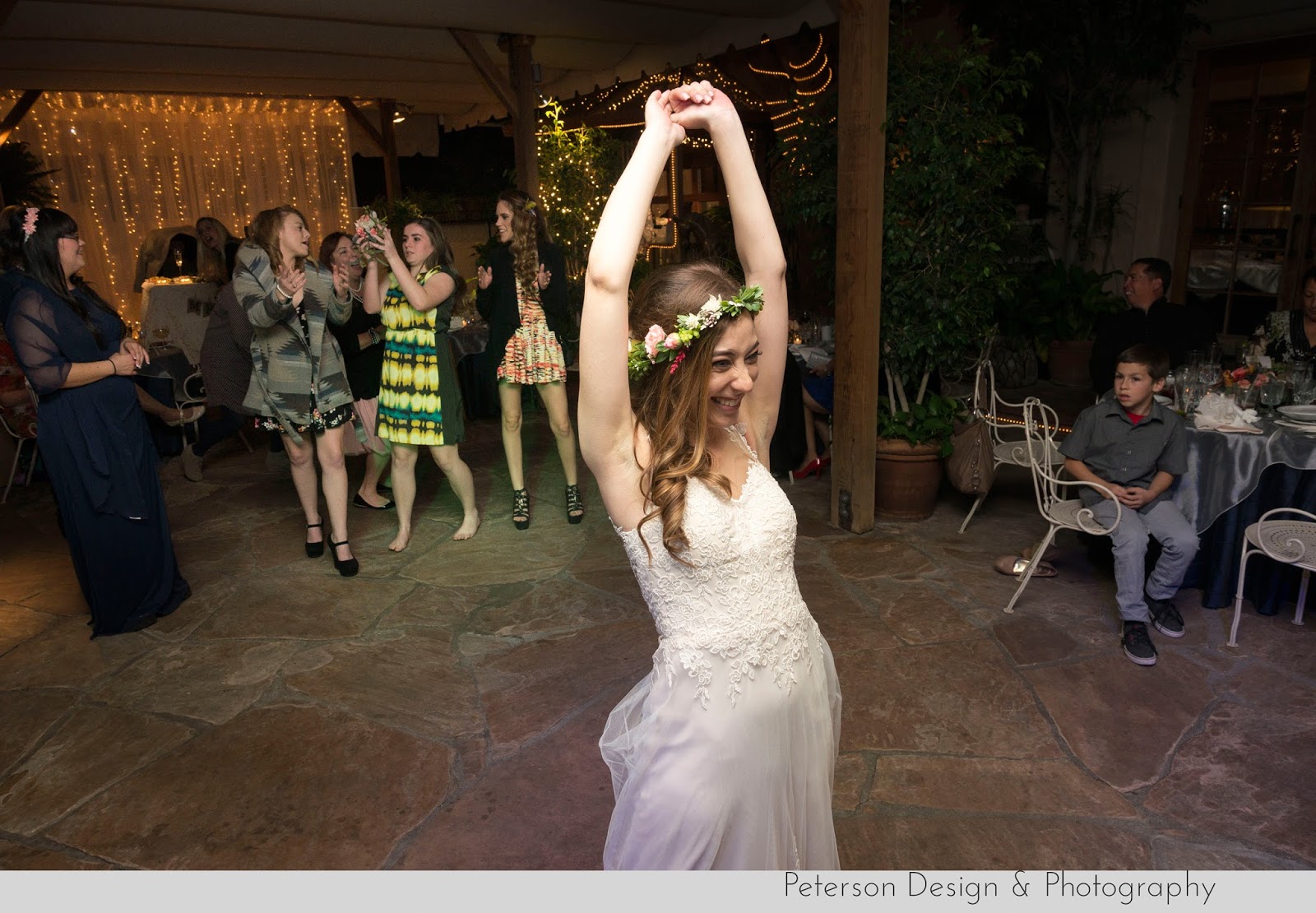 Bride bouquet toss music at the hacienda santa ana ca