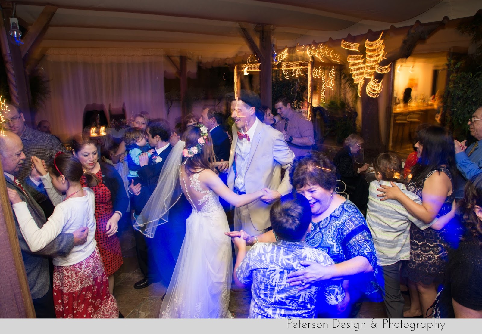 Newlyweds on the dance floor in orange county hacienda venueNewlyweds on the dance floor in orange county hacienda venue